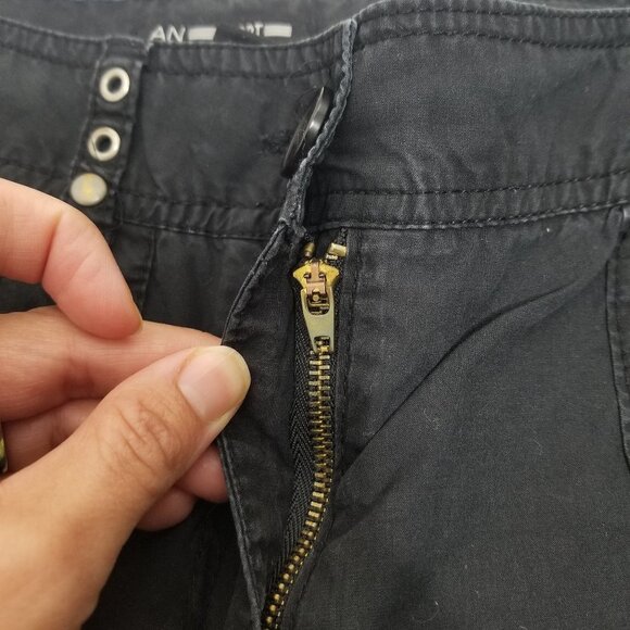 💕AN Sport | Black Bermuda Shorts Multi Pockets 2 Cotton - Picture 4 of 10